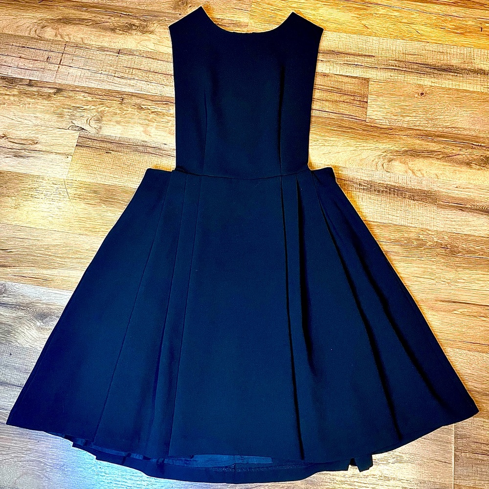 Beautiful Black Pleated School Girl Dress